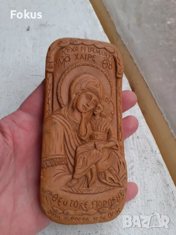 Стара восъчна икона религия богородица, снимка 4 - Антикварни и старинни предмети - 53430887