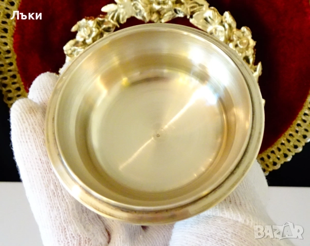 Бронзова захарница,Луи XVI,перлен релеф. , снимка 6 - Антикварни и старинни предмети - 52265658
