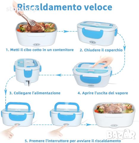 Електрическа кутия за обяд Polygono 1,5 л (55 W/220 V) Работни кутии за храна за обяд, термичен нагр, снимка 6 - Кутии за храна - 46244296
