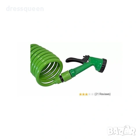 4519 Разтегателен спираловиден маркуч 20 м и ергономичен пистолет с 5 функции, снимка 5 - Напояване - 53878047