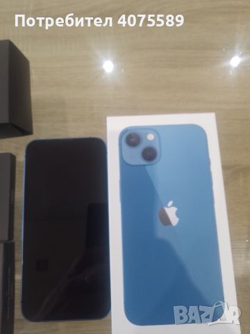 iphone 13 blue, iwatch se nike 44mm LTE, снимка 1 - Apple iPhone - 45417374