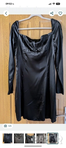 Сатенена рокля Calvin Klein , снимка 2 - Рокли - 53869314