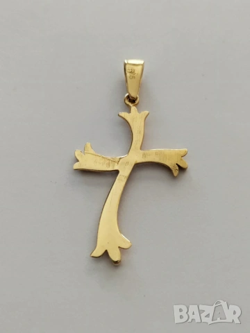 Златна висулка кръст 52317, снимка 2 - Колиета, медальони, синджири - 53765205