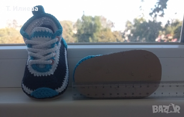 Плетени бебешки маратонки , снимка 8 - Детски маратонки - 45992964