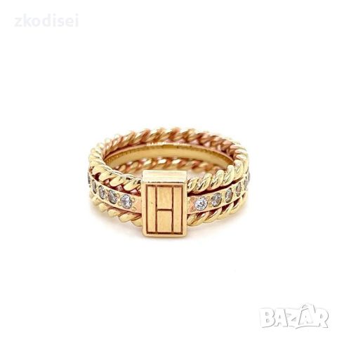 Златен дамски пръстен 7,26гр. размер:53 14кр. проба:585 модел:23143-6