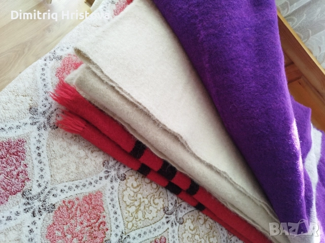 Топло , ръчно тъкано вълнено одеало, снимка 2 - Декорация за дома - 44779260