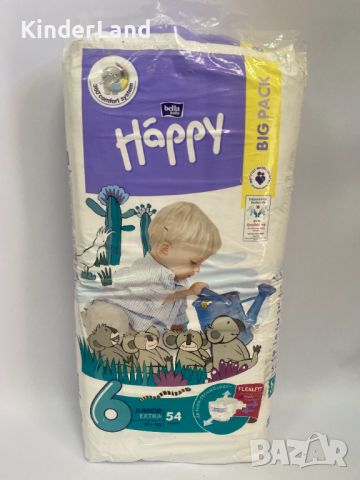 Пелени Happy Junior, 16 кг, 54 броя 