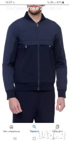 Hugo Boss Mercerised Skiles Bomber Size L ОРИГИНАЛ! Мъжко Бомбер Яке!, снимка 3 - Якета - 47437714