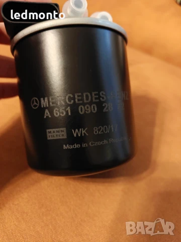 Оригинален горивен филтър за Mercedes 651 дизел – OEM A6510902852, A6510901652 – C-Class, Sprinter, снимка 3 - Части - 50673112