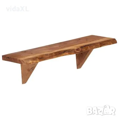 vidaXL Рафтове за стена, 2 бр, 60x20x18 см, акация масив(SKU:247927), снимка 2 - Други - 49195220