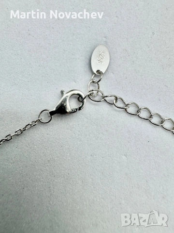 Сребърно колие с мойсанит (Диамант) 1 карат, снимка 12 - Колиета, медальони, синджири - 53331638