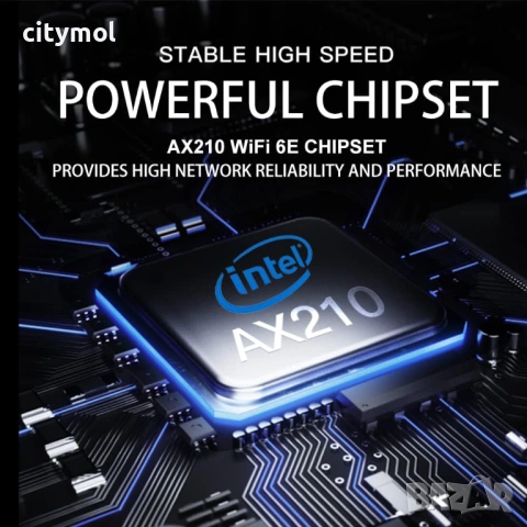 Intel AX210 ТРИ Бандова Wi-Fi 6E Карта NGFF M.2 802.11ax AX5400 Mbps Bluetooth 5.3, MU-MIMO, снимка 6 - Мрежови адаптери - 53615984