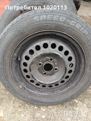 Джанти с гуми 15 зимни за Хонда джаз 2009, снимка 3 - Части - 52198253