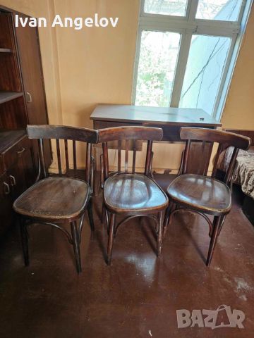Старинни дървени столове, снимка 3 - Столове - 45219368