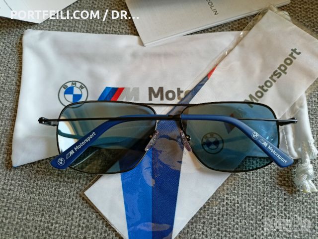 НОВИ мъжки слънчеви очила BMW Motorsport, черна рамка, авиатор, поляризация ОРИГИНАЛЕН ПРОДУКТ, снимка 9 - Слънчеви и диоптрични очила - 45463112