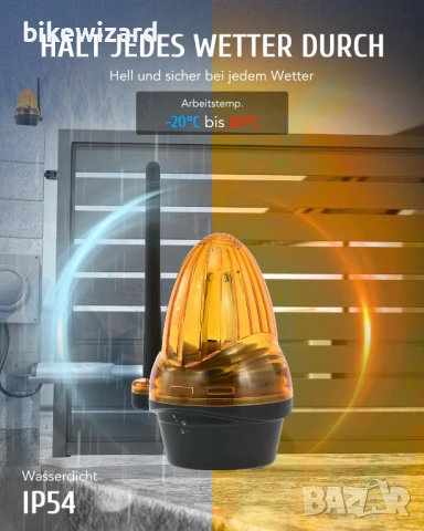 CO-Z Предупредителна светлина за отваряне на порта LED мигаща светлина НОВО, снимка 2 - Друга електроника - 53238621