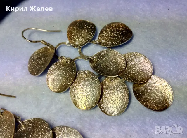 ОРИГИНАЛЕН ЕФИРЕН АРТ ДИЗАЙН СРЕБЪРНИ ОБЕЦИ СРЕБРО 925 ФИНА РЪЧНА РАБОТА 48783, снимка 2 - Обеци - 50354709