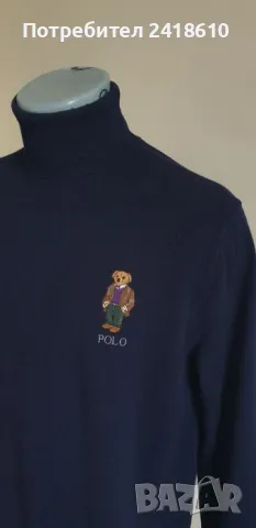 POLO Ralph Lauren Bear Wool /  POLO Mens Size L НОВО! ОРИГИНАЛ! Мъжки Пуловер Поло!, снимка 10 - Пуловери - 48055508