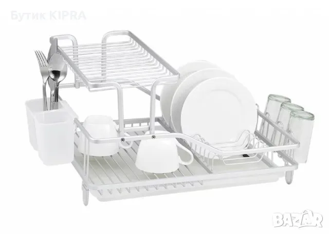 Сушилник за съдове с 2 нива и включена тава, снимка 1 - Други - 47243665
