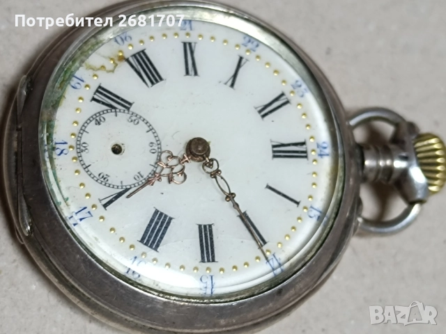 сребърен часовник , снимка 2 - Джобни - 52057388