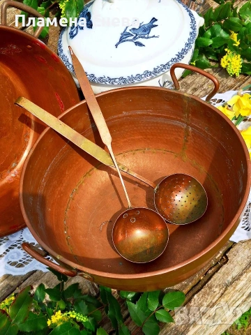 Масивна медна тава / леген, снимка 2 - Съдове за готвене - 54135229