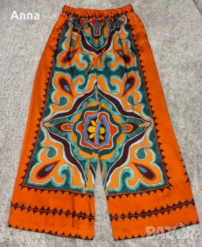 Набор🔥. Леки копринени панталони от Zara, женствен топ с дантелен гръб🌸👌, снимка 3 - Други - 54240750