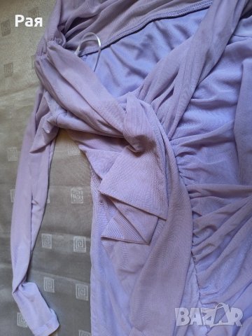 Дамска рокля в бледо лилаво, снимка 5 - Рокли - 50664696