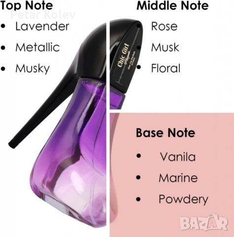Дамски парфюм Chic Girl Purple BN Parfums, 100мл, снимка 4 - Дамски парфюми - 53455205