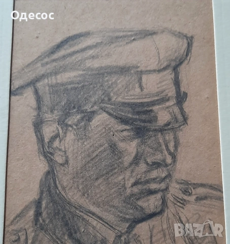 Владимир Димитров Майстора,рисунка на хартия,войник, снимка 5 - Антикварни и старинни предмети - 54262033