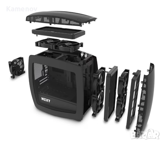 Кутия за компютър NZXT manta mini itx, снимка 2 - Други - 52647555