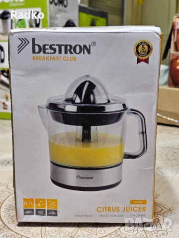 Електрическа преса за цитруси Bestron 0.7L – Citrus Juicer, снимка 4 - Сокоизстисквачки и цитрус преси - 53767226