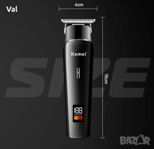 Безжична машинка за подстригване Kemei с LED дисплей , снимка 14 - Машинки за подстригване - 53761307