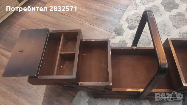 Антикварен шивашки органайзер, снимка 6 - Антикварни и старинни предмети - 49877662