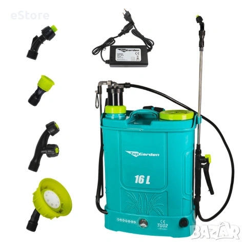 Комбинирана пръскачка за акумулаторно и ръчно пръскане Top Garden 16 л. 12 V / 8 Ah