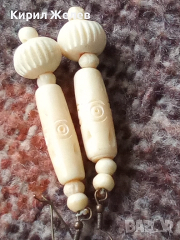 Обеци от слонова кост 51936, снимка 6 - Обеци - 52195741