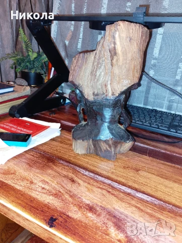 Африкански племенен бюст от мпинго, снимка 3 - Статуетки - 51108975