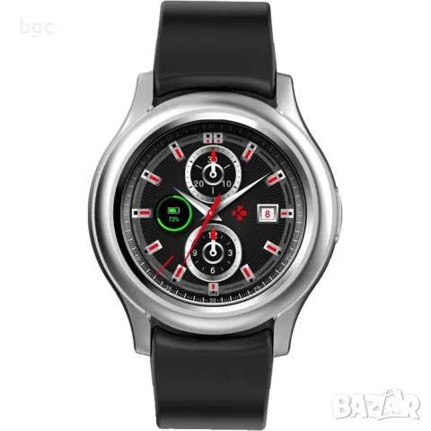 Часовник smartwatch Amoled MyKronoz ZeRound 3 Full , Водоустойчивост IP67, Optical HR, Silver/Black, снимка 3 - Смарт часовници - 48920352