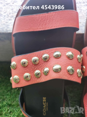 Оригинални сандали COACH NEW YORK, набук, снимка 3 - Сандали - 51684017