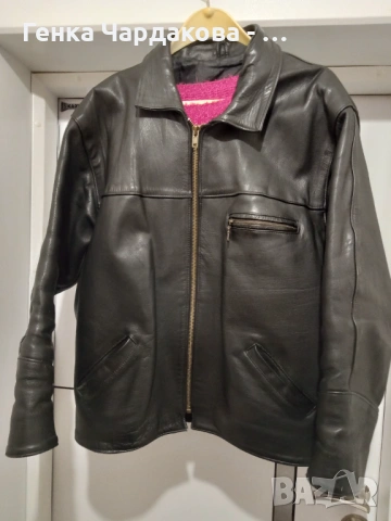 Мъжко кожено яке , снимка 2 - Якета - 53858271