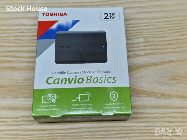 2TB 2000GB Toshiba Canvio Външен хард диск USB 3.0 преносим твърд диск УСБ, снимка 2 - Външни хард дискове - 46544858