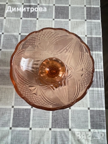 Стъклена фруктиера, поднос /плато/ за сервиране, купичка за ядки, снимка 2 - Аксесоари за кухня - 41163224