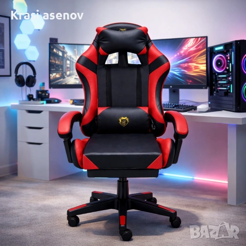 Удобен геймърски стол , снимка 2 - Геймърски - 54279773