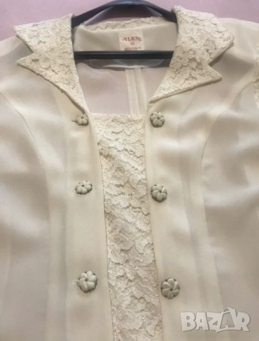 Луксозно сако цвят екрю + подарък още едно сако, снимка 5 - Сака - 53069691