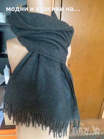 Голям кашмирен шал с ресни, снимка 4 - Шалове - 52591356