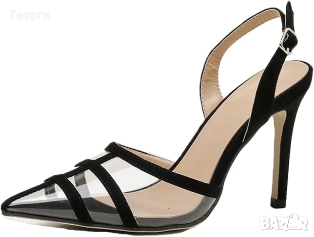 Прозрачни, остри, затворени обувки.