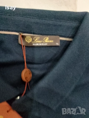 Мъжка тениска ЛОРО ПИАНА ХЛ последен размер в тъмно син цвят , снимка 3 - Тениски - 53839185