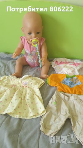 Baby Born с 3 костюма, снимка 1 - Кукли - 45433294