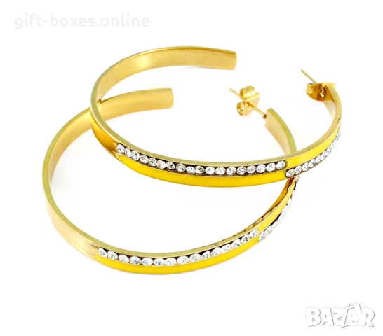 Обеци от стомана, снимка 2 - Обеци - 52332640