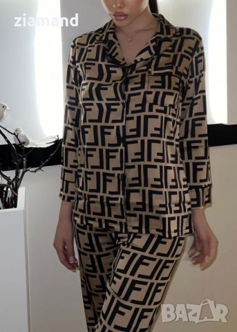 Дамска сатенена пижама размер S, снимка 2 - Пижами - 45361279