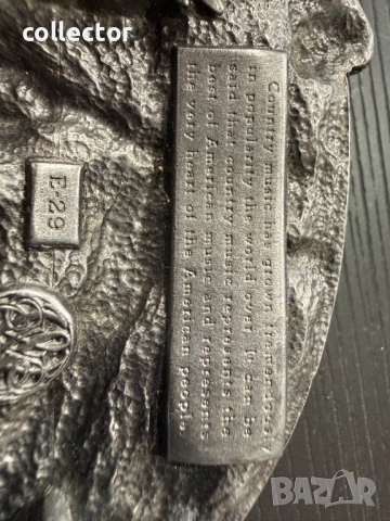 Винтидж катарама за колан посветена на кънтри музиката. №7990, снимка 5 - Антикварни и старинни предмети - 53934422